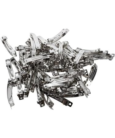 uaelua 50 Pcs 50mm Metal French Barrettes Hair Clips Bows - Silver - Buy Online on GoSupps.com