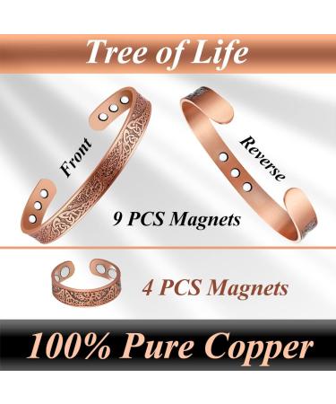 Vicmag Copper Magnetic Bracelets for Men & Women - Tree of Life Design | Shop Internationally - Buy Online on GoSupps.com