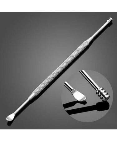 Rurah Portable Stainless Steel Spiral Ear Wax Removal Cleaner - Double-ended Earpick Spoon Beauty Tool Kit - Buy Online on GoSupps.com