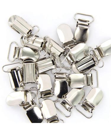 25pcs Metal Suspender Clips for Pacifiers | Durable White Strap Clips | International Shipping Available - Buy Online on GoSupps.com