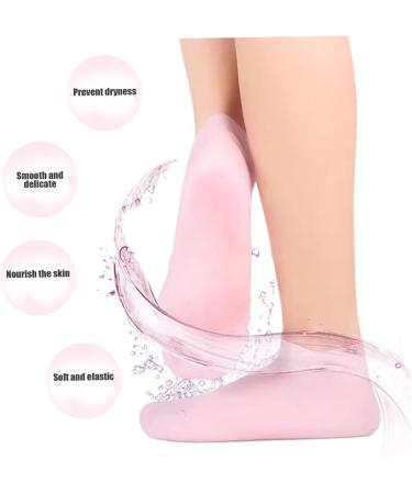 Silicone Moisturizing Socks 1 Pair Long Soft Gel Socks Anti Slip Women Foot Mask Socks Spa Pedicure for Dry Cracked Feet Rough Skin L Beauty Supplies - Buy Online on GoSupps.com