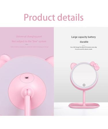 Makeup Mirror with Light Vanity Mirror Rechargeable Touch Sensor LED Cosmetic Mirror for Travel Bedroom - Buy Online on GoSupps.com