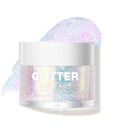 Langmanni holographic body glitter gel/eyeshadow cosmetics degrees for body face hair and lip. Color-changing glitter gel under light.-1.35 OZ (2# Sparkling Pink) - Buy Online on GoSupps.com