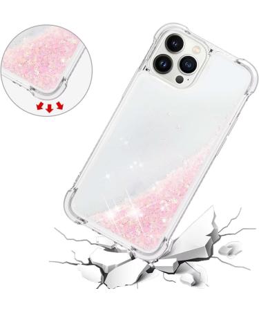 Tivenfezk Nadoli Glitter Drive Shell for iPhone 15 Pro | Shockproof Silicone TPU Bumper Case - Liquid Quicksand Pink Star Design - Buy Online on GoSupps.com