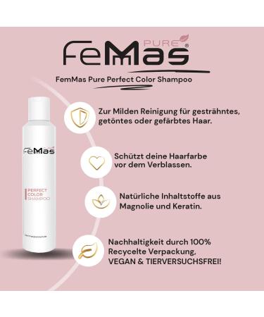  Femmas FemMas Pure Perfect Color Shampoo 200ml for Colored Highlighted & Tinted Hair - Colour Protection - Long Lasting Shampoo Vegan & Cruelty Free - Buy Online on GoSupps.com