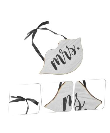 Wedding Props Party Decor Door Sign for Front Door Outside Outdoor Decorations Mr and Mrs Sign Porch Decor Office Accessories Decor Hangers Wooden White Boxwood Wedding Photo Beard White 33x18.4cm