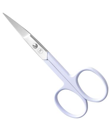 K-Pro - Nail Scissors for Fingernails - Professional for Men and Women - Curved (White)
