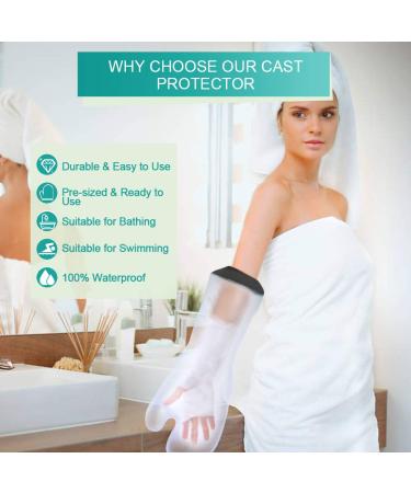 Waterproof Arm Cast Cover - Watertight Sealed Bag for Shower, Adult - Keep Wound Dry, Short Arm Size - No Skin Marks - Buy Online on GoSupps.com