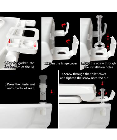 Elongated Toilet Seat with Built-in Potty Training Seat - Durable Plastic, White Cover - Replacement Seat 4012 - Buy Online on GoSupps.com