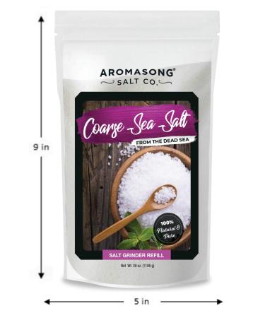 2.43 Lb. Natural Coarse Grain Dead Sea Salt Resealable Bag - Gluten-Free & Unrefined - Perfect for Cooking & Pickling - Buy Online on GoSupps.com