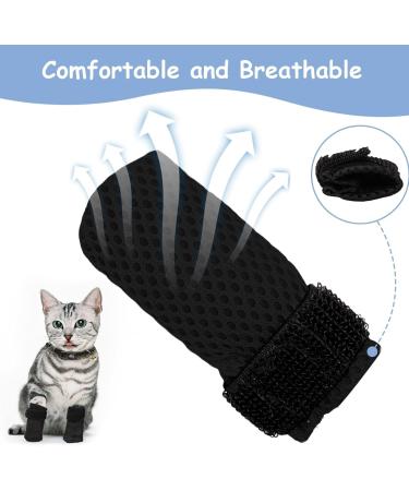 4 Pieces Cat Claw Covers - Breathable Mesh Paw Caps for Scratch Protection & Fur Care - Buy Online on GoSupps.com