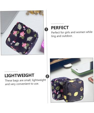 GLEAVI Sanitary Napkin Storage Bag Set - Travel Organizer for Girls, Menstrual Period Gifts - Portable Mini Purse Zipper Wallet - Navy (8 Pcs) - Buy Online on GoSupps.com