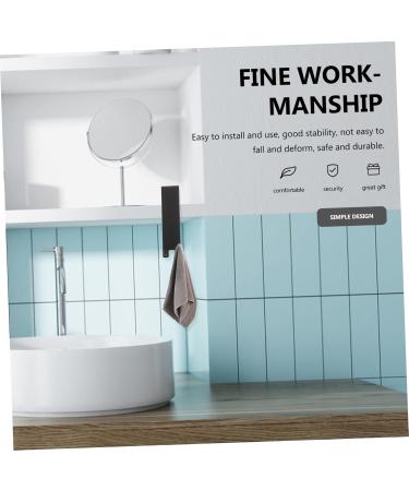 KITANDOVE 2pcs No Punching Hook Clothes Rack Bathrobe Towel Shower Door Hook Storage Hooks Stainless Steel 18X4.2CM Black2 - Buy Online on GoSupps.com