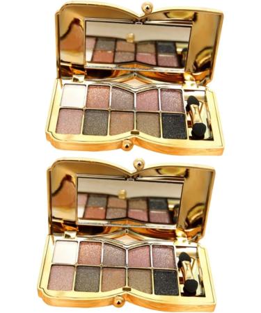 Angoily 2pcs Colorful with Shadow Eye Mirror Makeup # Eyeshadow Colors Brush and Flash Glitter 1 count (Pack of 1) As Shownx2pcs - Buy Online on GoSupps.com