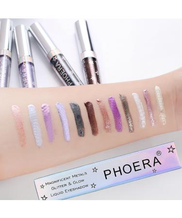 Ardorlove Waterproof Shimmer Glitter Liquid Eyeshadow | Highly Pigmented Metallic Pigments | 12 Colors | Long Lasting | Perfect for Party & Festival | Gift for Her - Buy Online on GoSupps.com