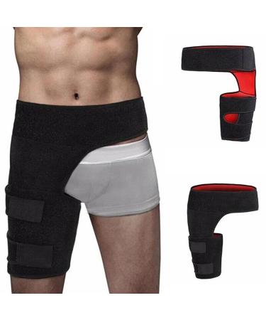 Layhou Adjustable Groin Support Bandage - Thigh Compression Brace for Athletic Injury Prevention and Pain Relief - Buy Online on GoSupps.com