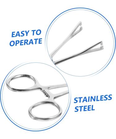 HAPINARY Reptile Feeding Clip Feeding Tools Aquarium Tongs Extra Long Silver Stainless Steel - Buy Online on GoSupps.com