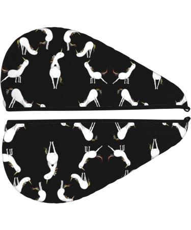 Unicorn Sun Salutation Yoga Microfiber Hair Towel - Super Absorbent Coral Velvet Cap for Long Curly & Thick Hair | Quick Dry Wrap for Women - Buy Online on GoSupps.com