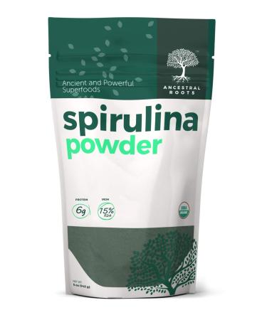 Ancestral Roots Organic Spirulina Powder - 100% Pure, USDA Certified Organic Spirulina Powder -5oz (1 Count) 5 Ounce (Pack of 1)