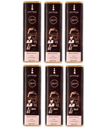 Perlege Perlege Chocolate with no added sugar and stevia (milk chocolate 6 bars)