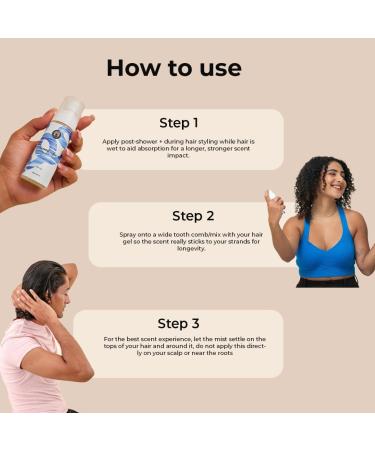 Fix My Curls Hair Mist Fragrance | Crystal Aqua Scent | Notes of Cirtus Salt Musk |Alcohol Free & Unisex | 50ml - Buy Online on GoSupps.com