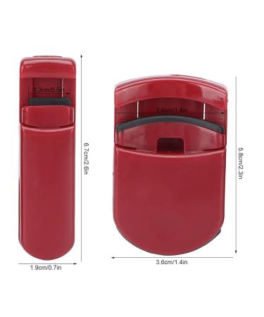 2pcs Cute Eyelash Curler Set - Portable Mini Travel Curlers for Delicate Lashes | Long Lasting Professional Quality (Red - Buy Online on GoSupps.com