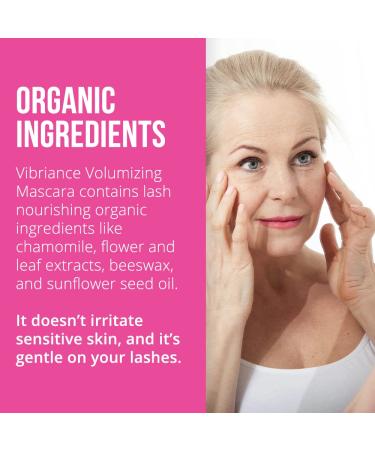 Vibriance Volumizing Mascara - Lift, Lengthen, and Moisturize | Easy Application, No Clumps, No Smudges | Water-Based Organic Ingredients | Black Mascara - Buy Online on GoSupps.com