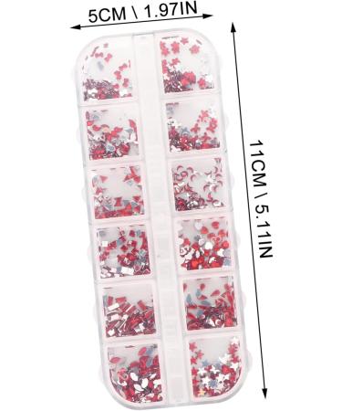 Healeved 1 Box Nail Jewelry Drill Crystals Decor Ab Glass Rhinestones Sticker Gems Gemstones for Nails Nail Diamonds Rhinestones Manicure Tools Nail Plastic Nail Stickers Love Red 13X5X1cm Red - Buy Online on GoSupps.com