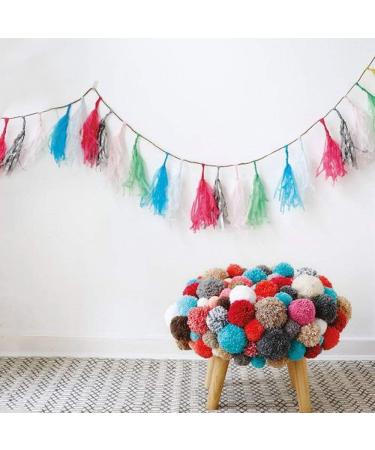 Pom pom Maker Set - 4 Sizes Fluff Ball Weaver Needle Craft Tool for DIY Wool Knitting Decoration - Buy Online on GoSupps.com