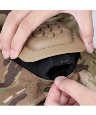 Military Airsoft Hunting Pants with Tactical Knee and Elbow Pads - TAN - Buy Online on GoSupps.com