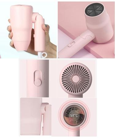 800W hairdryers for Women Cute Travel Hair Dryers Compact Portable Hair Dryer Student Mini Hair Dryer 3 Temperature and 2 Wind Speed Folding Handle Overheating Protection Long Life DC Motor A Small - Buy Online on GoSupps.com