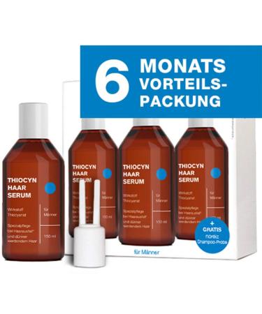 Thiocyn Hair Serum for Men - 3 x 150ml - Effective Hair Loss Treatment - Dermatologically Tested - Made in Germany - 4-6 Months Supply - Buy Online on GoSupps.com