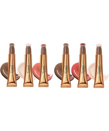 Beauty Highlighter Bronzer and Face Contour Highlighter Light Makeup for Women Men with Cushion Applicator 3 Pack - Buy Online on GoSupps.com