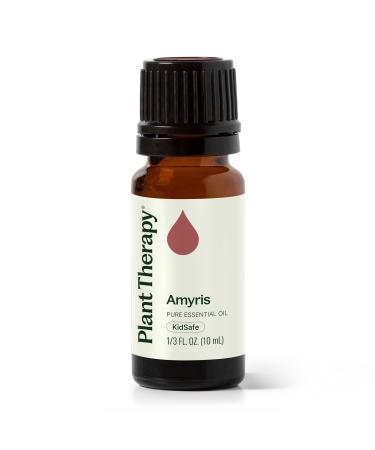 Plant Therapy Amyris Essential Oil 10 mL (1/3 oz) 100% Pure Undiluted Calming Aromatherapy Skin Care Respiratory Support