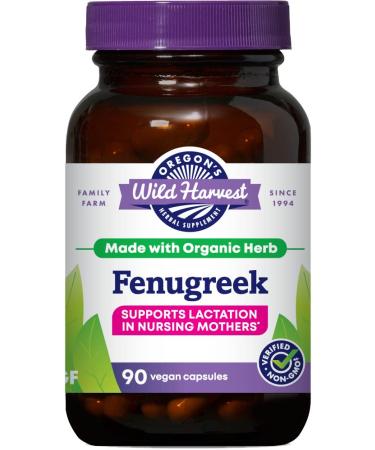 Oregon's Wild Harvest Fenugreek Organic Herbal Supplement, 90 Count Fenugreek 90 Count (Pack of 1)