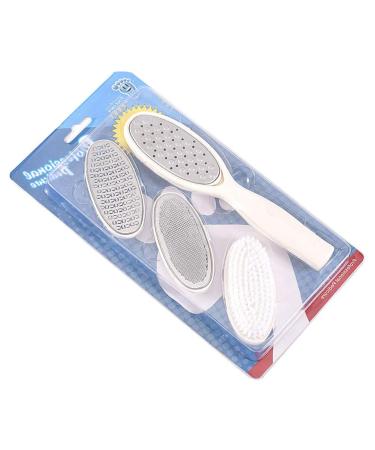 Milist foot remover 4 pieces of stainless steel fu Fee Kallus remover pedicure file for cracked dead skin removers with 3 k