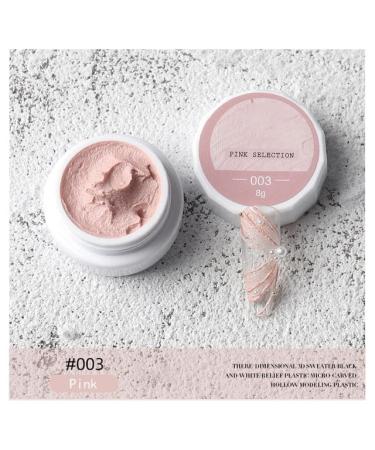 GAM-Belle Modeling Gel Nail Polish Art Design Plaster Effect 3D UV Gel Polish Professional Nail Painting Sculpture Gel Varnish - (Color: 03 Pink)