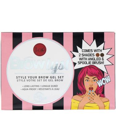 J. Cat Beauty Browlyst Style Your Brow Gel Set Comes with 2 Shades with Angled & Spoolie Brush
