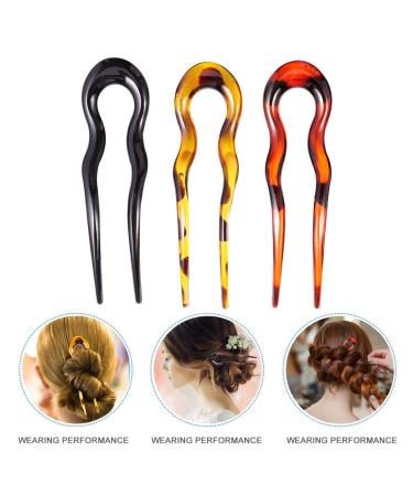 Minkissy U Shape Hair Pins - Tortoiseshell Hair Forks & French Sticks - 3 Pack for Elegant Buns & Hairstyles | International Shipping Available - Buy Online on GoSupps.com