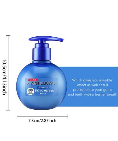 FREEORR 2Pcs Stain Removal Gel Toothpaste - Fresh Breath, Fight Bleeding Gums, Durable Pump Design - Buy Online on GoSupps.com