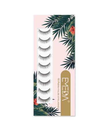 Emeda 3D Soft & Fluffy Cat Wing False Eyelashes - 10 Pairs of Natural Black Stripe Lashes (SK 20) - International Shipping Available - Buy Online on GoSupps.com