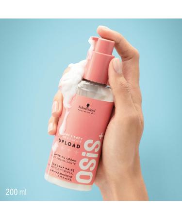 Schwarzkopf Professional OSiS Upload Anti-Static Densifying Styling Cream Heat Protection Subtle Definition Root Lift Non-Greasy Non-Sticky Formula Light Hold 200 ml - Buy Online on GoSupps.com