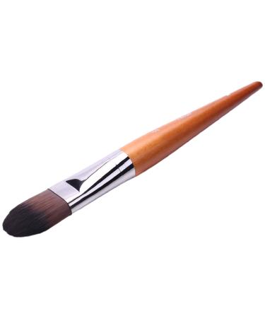 Sujhyrty Large Soft Powder Big Blush Flame Brush Foundation Makeup Brush Wood Handle Cosmetic Tool