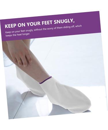 Healeved 1pair Waxed Feet Paraffin Wax Bath Paraffin Wax Foot Warming Cover Gloves Moisturizing Feet Socks Paraffin Wax Cover Spa Feet Cover Footmuff Insulation Wax Film Polyester White - Buy Online on GoSupps.com