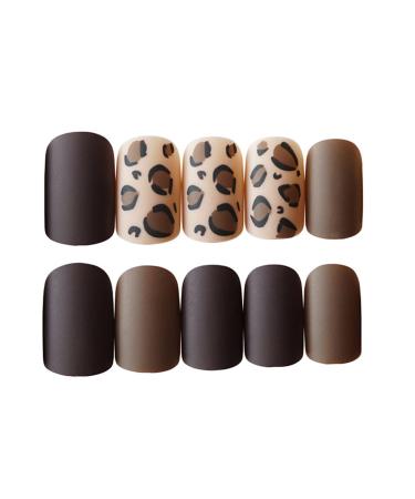 Chtom Ni a PD-14 Matte Leopard Net Red Fake nail stickers wearing beautiful armor finished metal nail