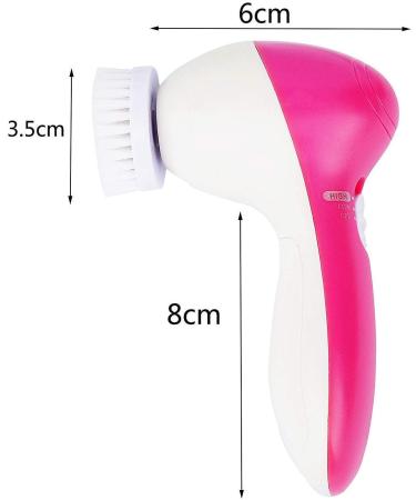 Multifunctional 5 in 1 Facial Kit - Deep Clean Beauty Care Brush & Massager (Pink) for Radiant Skin - Shop Internationally - Buy Online on GoSupps.com