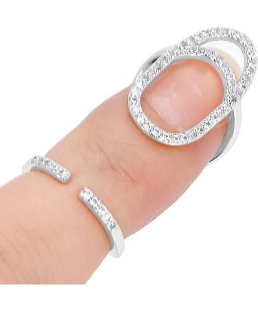 Fingernail Opening Rings Nail Decoration Finger Tip Rings Adjustable Fashionable Fingernail Jewelry Decorations Fingernail Protective Fingernail Opening Ring BandsRings(3048 Platinum) - Buy Online on GoSupps.com