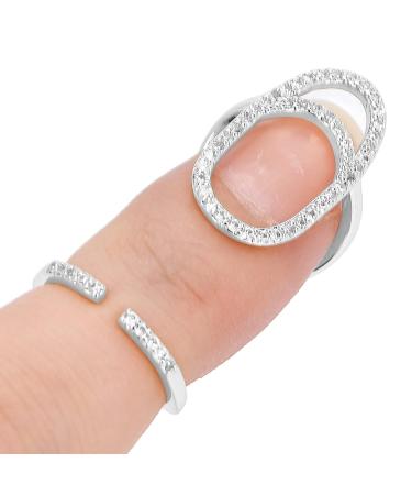 Fingernail Ring | Silver Nail Ring | Party & Wedding Fingernail Jewelry | Nail Art Decoration - Buy Online on GoSupps.com
