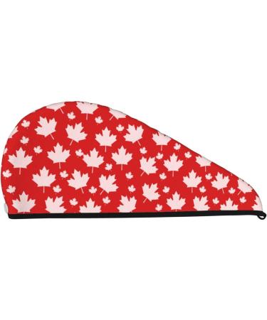 Maple Leaves Microfiber Hair Towel | Super Absorbent Coral Velvet Wrap for Women - Quick Dry Cap for Long Curly & Thick Hair - Buy Online on GoSupps.com
