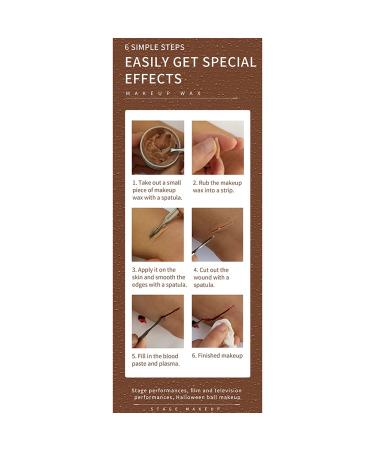 Wound Modeling Makeup Wax - Special Effects Halloween Scarring Material 74g | Realistic Fake Wounds for Body Art - Buy Online on GoSupps.com